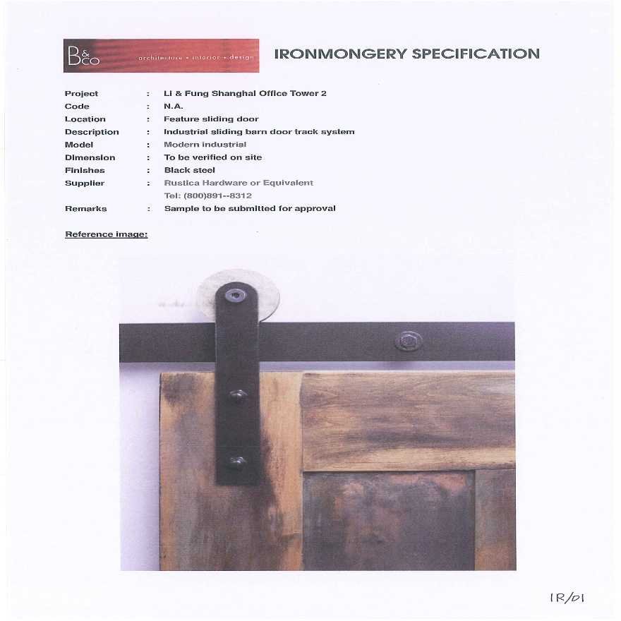 Ironmongery Specification (A)-图二