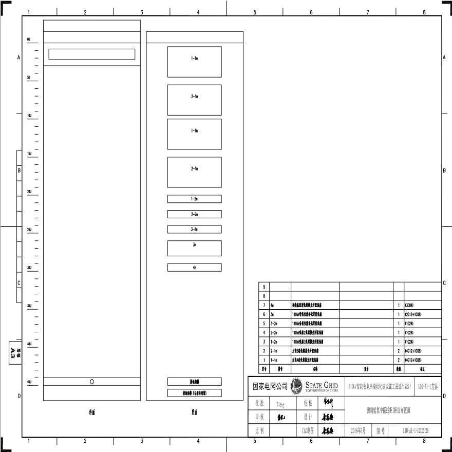 110-A1-1-D0202-26 预制舱集中接线柜1柜面布置图.pdf-图一