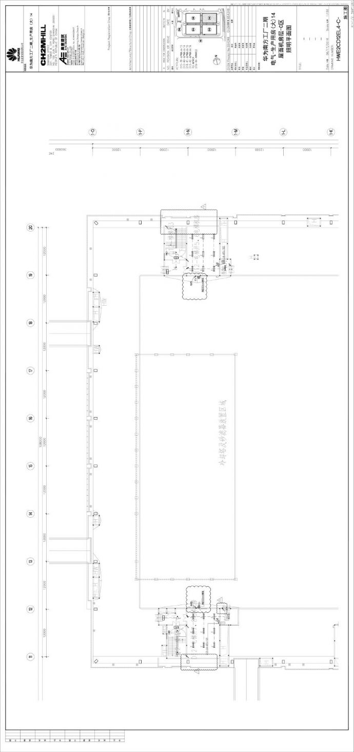 HWE2CD12EL4-C-电气-生产用房(大)14屋面机房层-C区照明平面图.pdf_图1