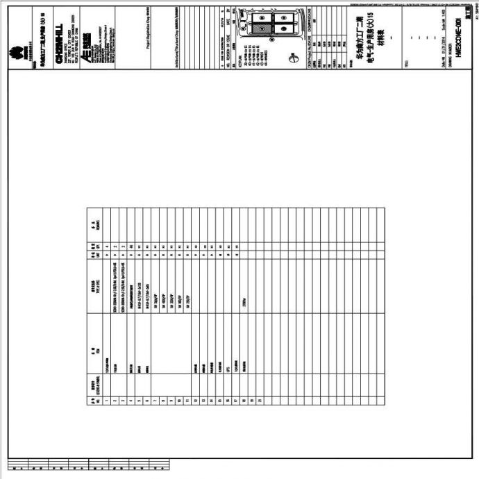 HWE2CD14E-0101电气-生产用房(大)15材料表-.PDF_图1