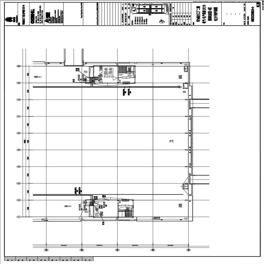 HWE2CD14EK4-A-电气-生产用房(大)15屋面机房层-A区电力干线平面图.PDF-图一