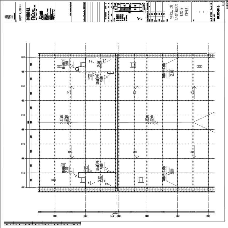 HWE2CD14ENR-B-电气-生产用房(大)15屋顶层-B区防雷平面图.pdf-图一