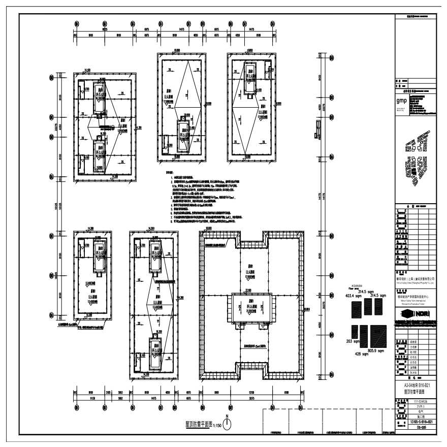 A3-04 地块 B16-B21 屋顶防雷平面图.pdf-图一