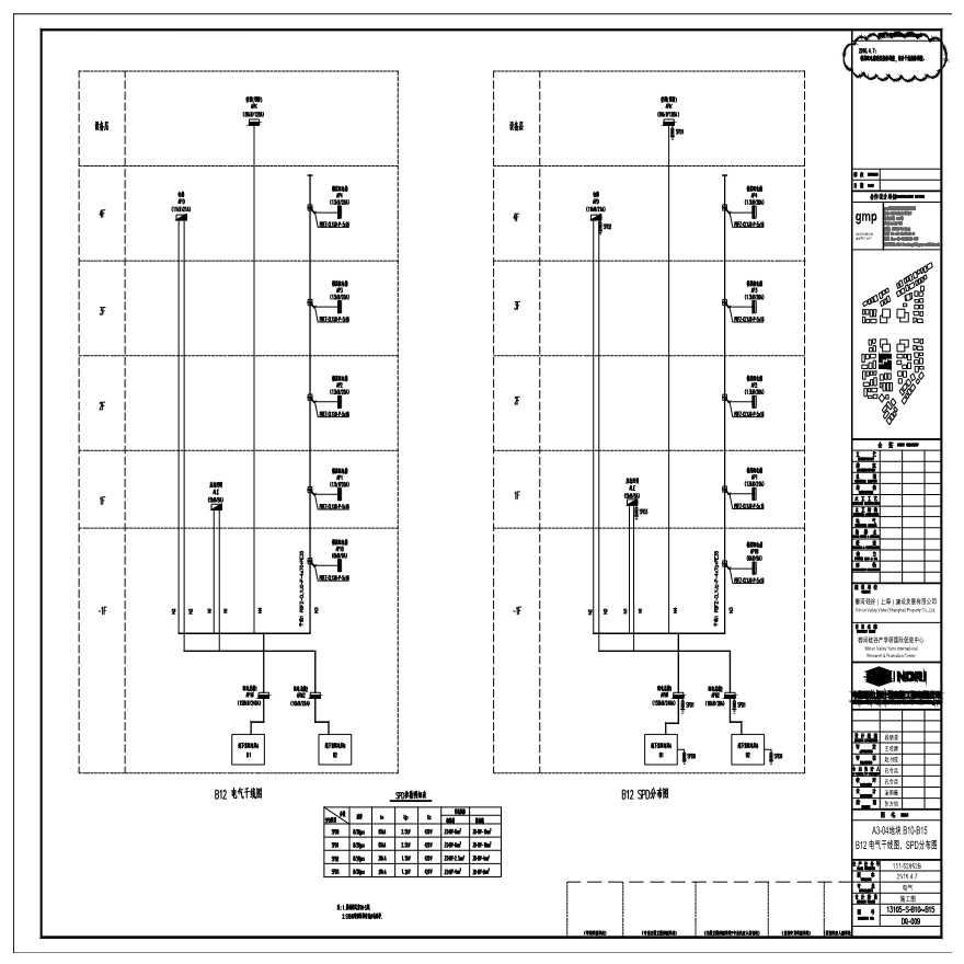 A3-04 地块 B10-B15 B12 电气干线图、 SPD 分布图.pdf-图一