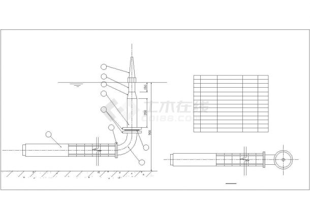 现代化水景喷泉管路施工设计CAD图纸（共13套）-图二