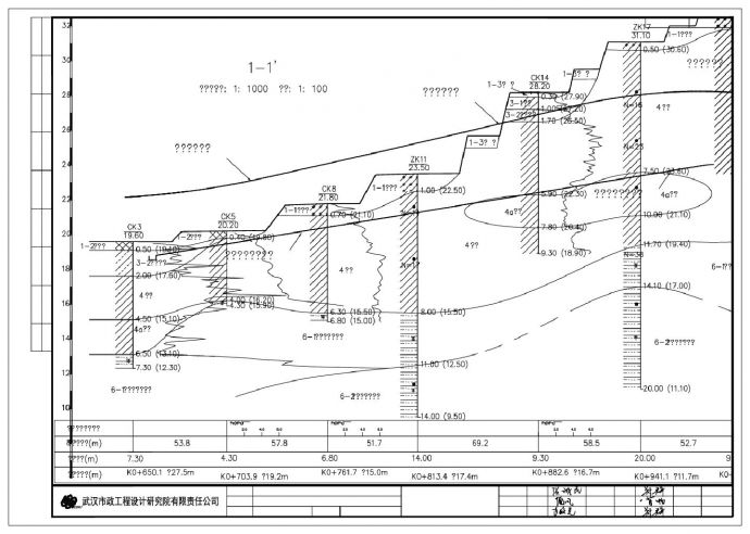 某工程纵断面设计图CAD图_图1