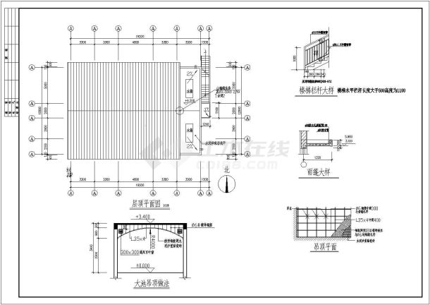 某社区小浴室建筑设计全套CAD图-图一