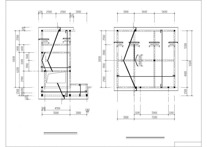 180平米2层混合结构独栋别墅建筑+结构设计CAD图纸_图1