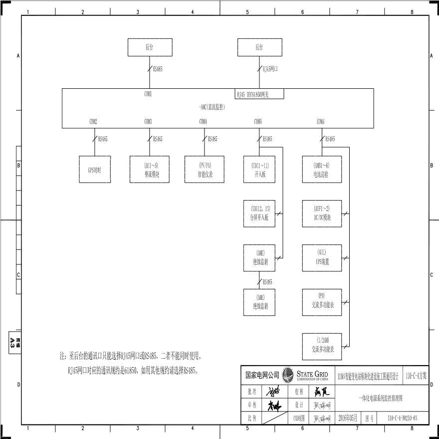 1100-03 一体化电源系统监控原理图.pdf-图一