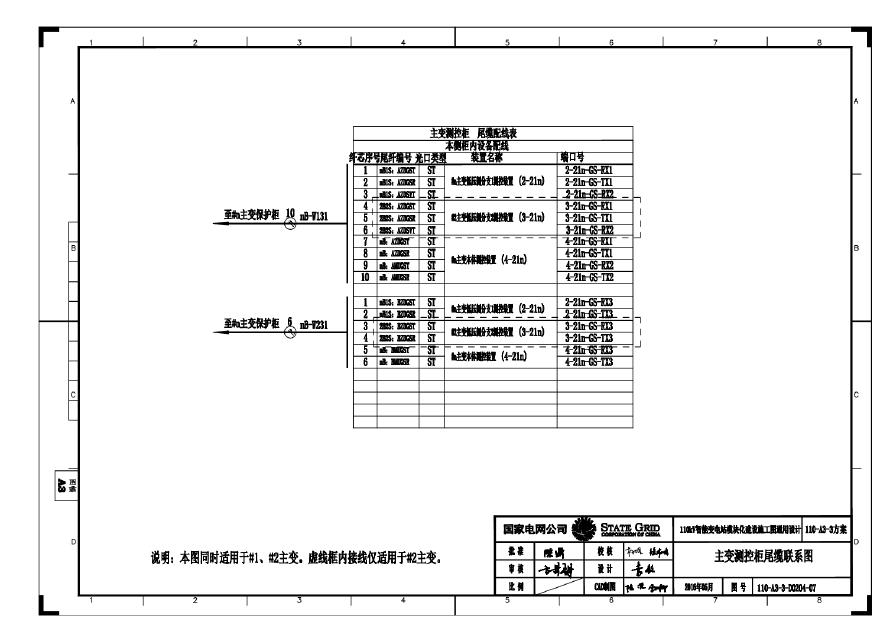 110-A3-3-D0204-07 主变压器测控柜尾缆联系图.pdf-图一