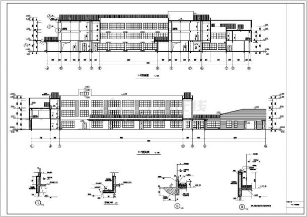 完整的大型幼儿园建筑施工图-图二