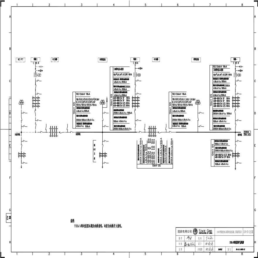 110-A3-2-D0103-02 110kV配电装置电气接线图.pdf-图一