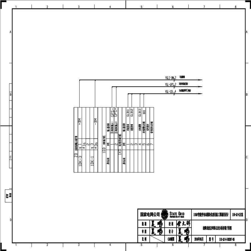 110-A2-6-D0207-06 故障录波及网络记录分析柜端子排图.pdf-图一