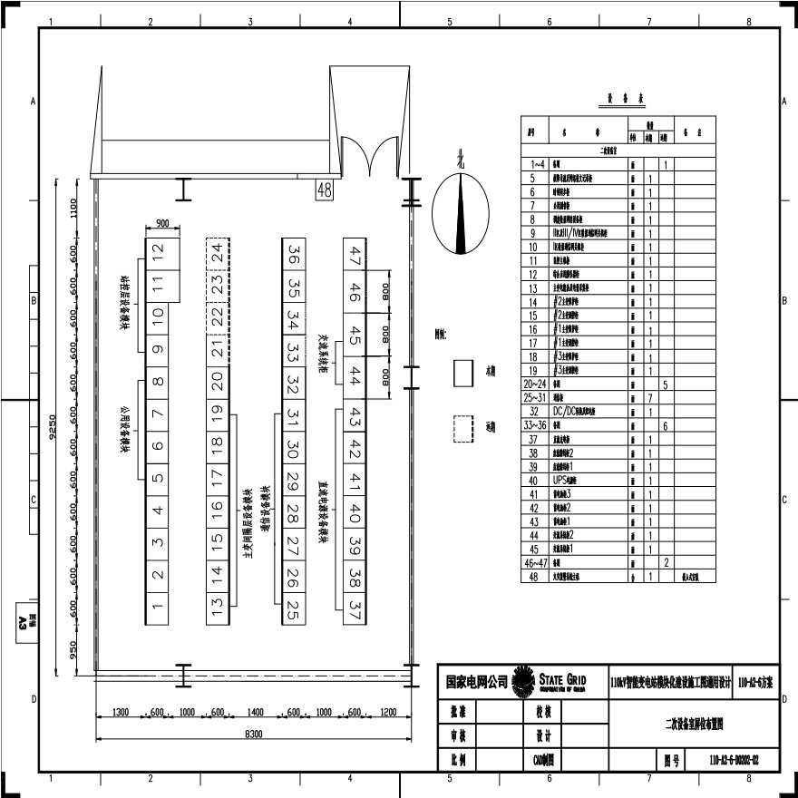 110-A2-6-D0202-02 二次设备室屏位布置图.pdf-图一