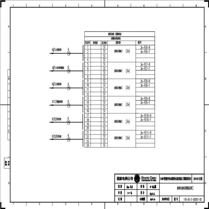 110-A2-5-D0207-05 故障录波柜尾缆联系图2.pdf_图1
