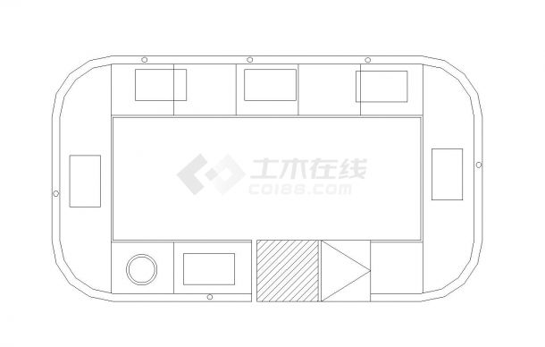 某城市超市打称台结构布置CAD参考详图-图一