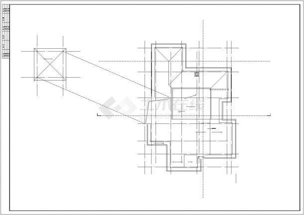 275平米2层框混结构单体别墅建筑设计CAD图纸-图二