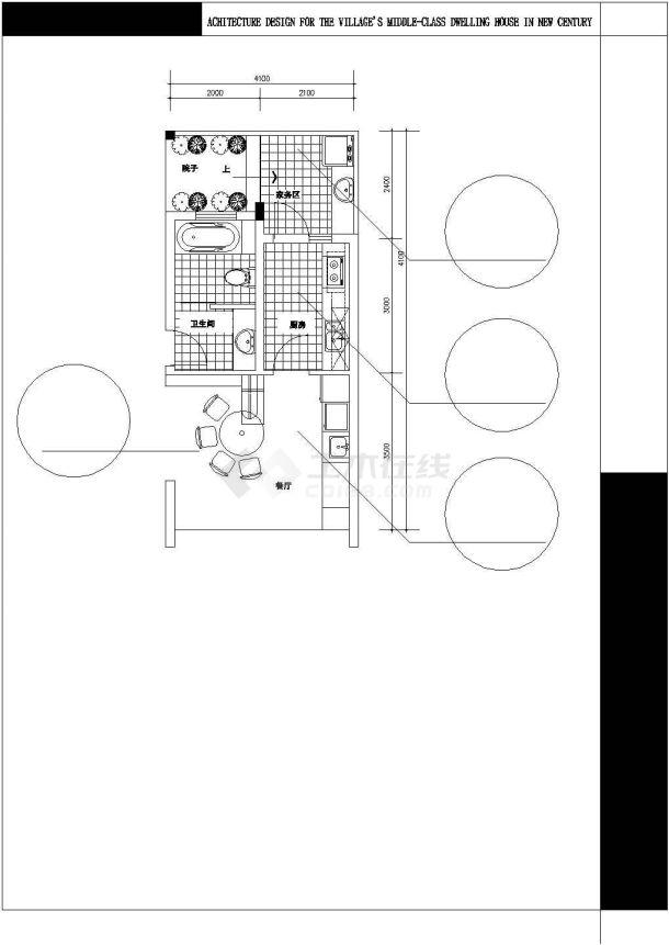 无锡江阴某地农村住宅楼全套施工设计cad图纸-图一