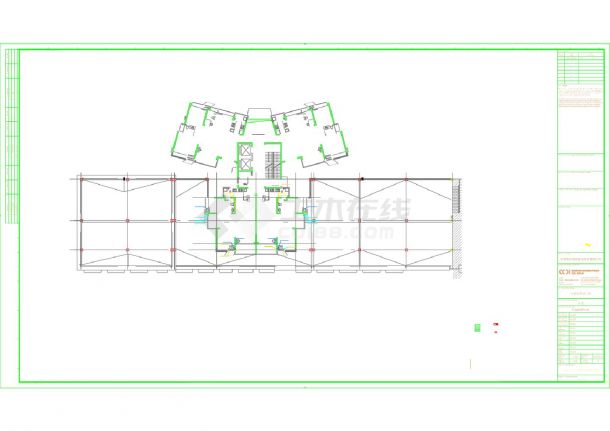 中信水岸城六期 商业C区（二）屋顶给排水平面图 CAD图-图一