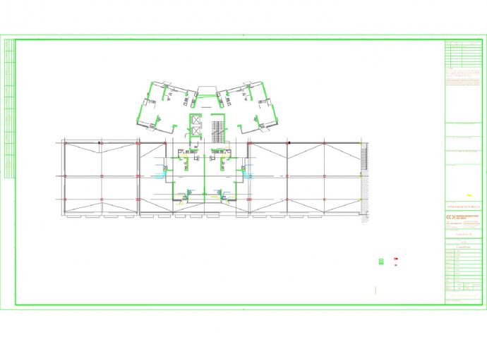 中信水岸城六期 商业C区（二）屋顶给排水平面图 CAD图_图1