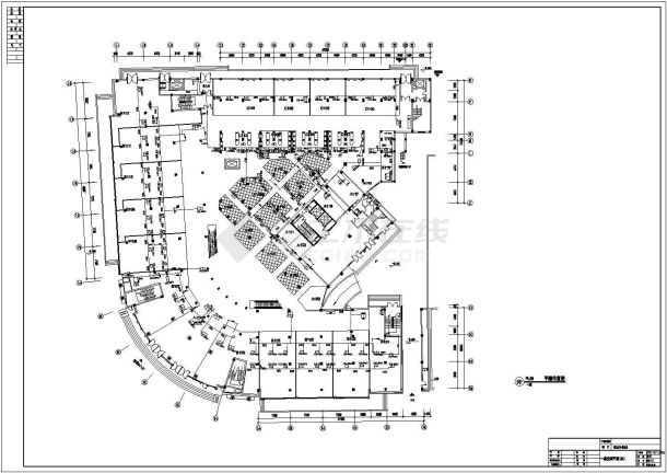 台州某大厦空调通风系统施工设计全套cad图-图二