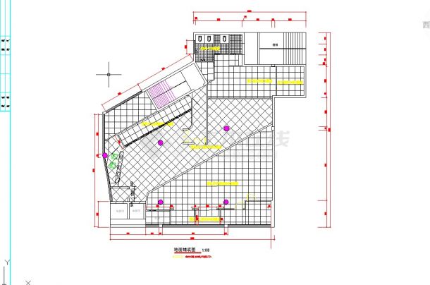 星光大道网吧室内装修建筑设计图纸-图一