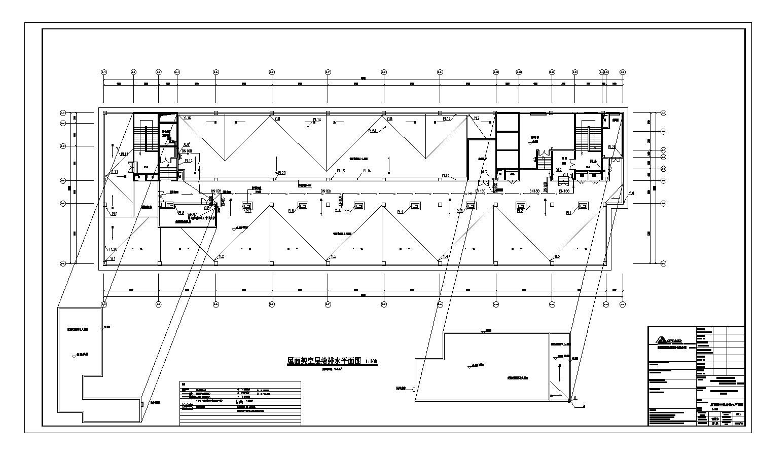 某城市医院住院楼给排水结构设计CAD参考详图