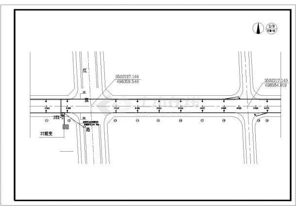 上海某大型厂区全套路灯施工设计cad图-图一