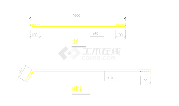 某轻钢结构拉条节点构造详图-图一