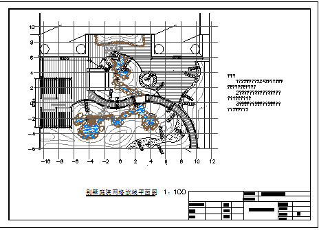 别墅庭院园林绿化工程施工图CAD详图_图1