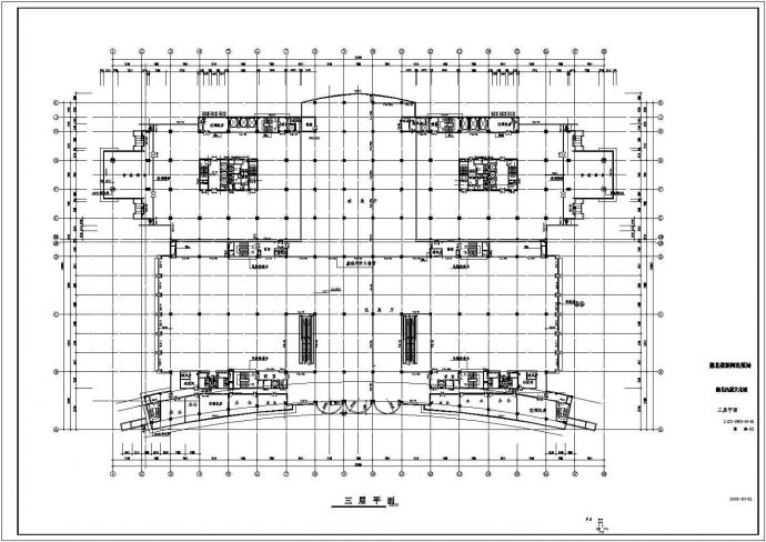 某景区双子塔综合大楼施工设计CAD图_图1
