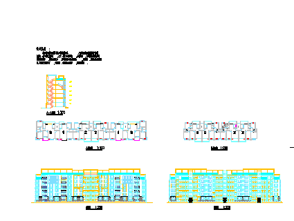 3900平米6层砖混结构住宅楼平立剖面设计CAD图纸（1层6户/含效果图）-图二