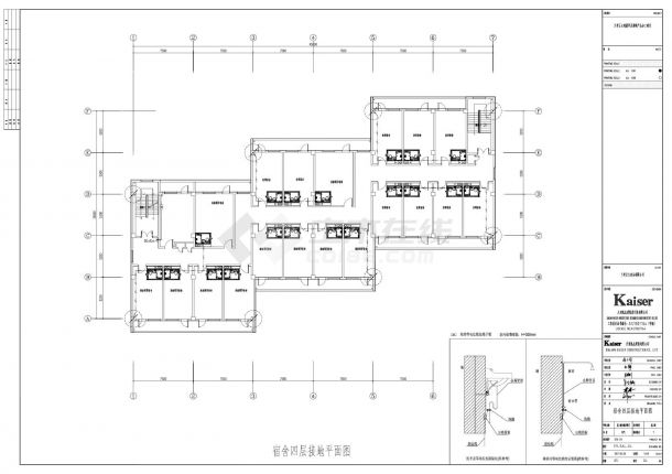 E9-SAL-04 宿舍四层接地平面图CAD-图一