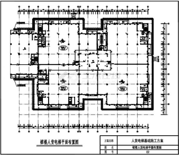 人货电梯基础施工方案附图CAD-图二