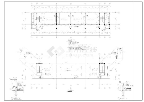 初级中学5层综合教学楼建筑设计施工图-图一