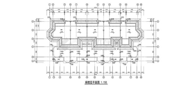 联排-5拼 (无电梯)南北入口平面图-图一