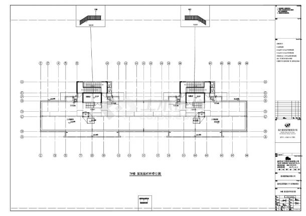温州远洋高新地块项目7号楼机房层栏杆牵引图CAD图-图一