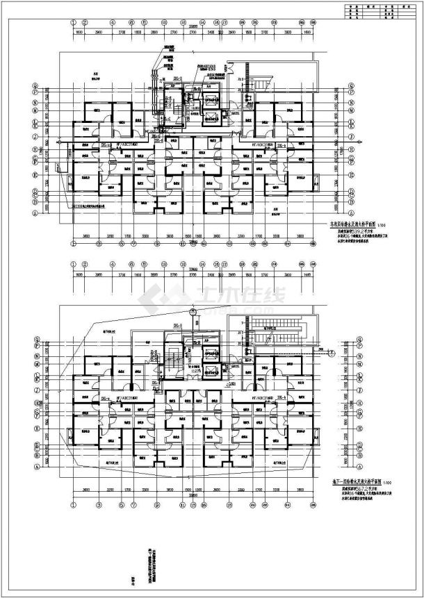 红星花园47号楼给排水及水灭火系统设计施工图-图二