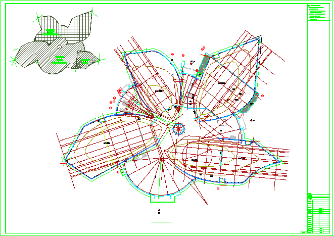 层框架+钢桁架+网壳结构科技馆给排水施工图_图1