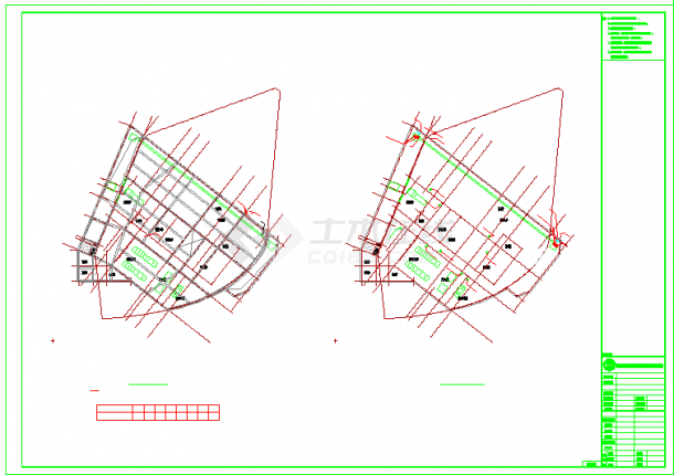 层框架+钢桁架+网壳结构科技馆给排水施工图-图二