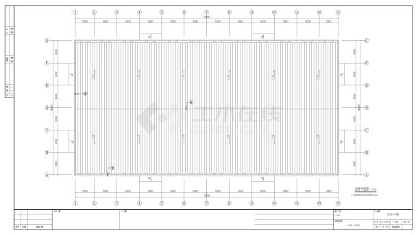 戊类钢结构单层1车间厂房建筑结构设计施工图-图二