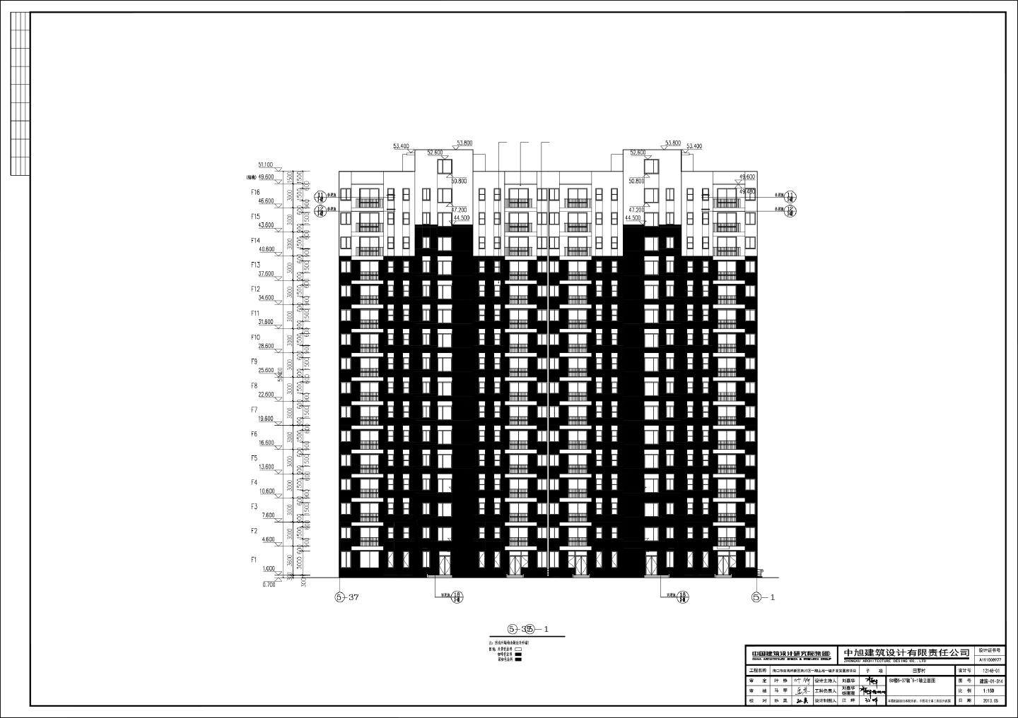 开发安置房建筑立面图