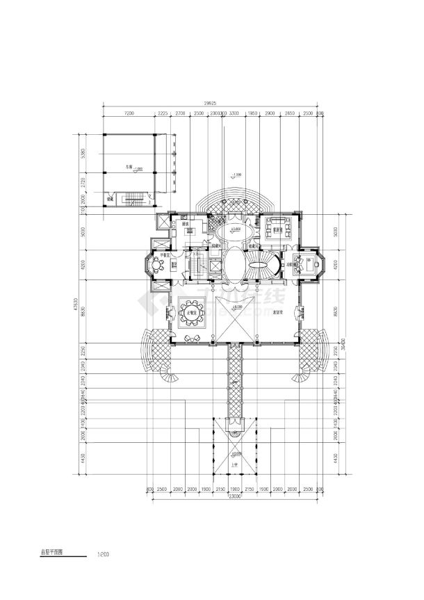 独栋别墅平面CAD图.dwg-图二