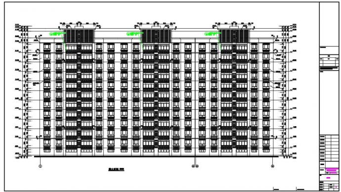 景瑞园12层11高层住宅建筑设计施工图_图1