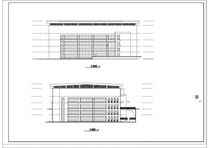 技师学院3层实训教学运动场楼建筑设计施工图_图1