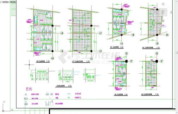 湘潭市某1万平米5层框架办公室酒店全套建筑设计CAD图纸-图二