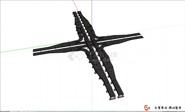 宏伟壮观城市立交桥的SU模型-图二