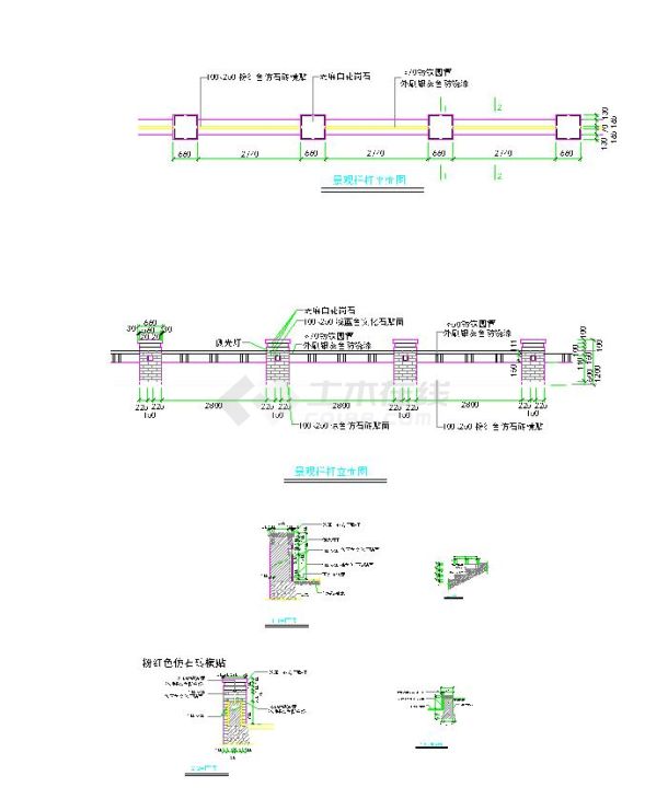 F011415组栏杆+围墙CAD图块资料合集.dwg-图一