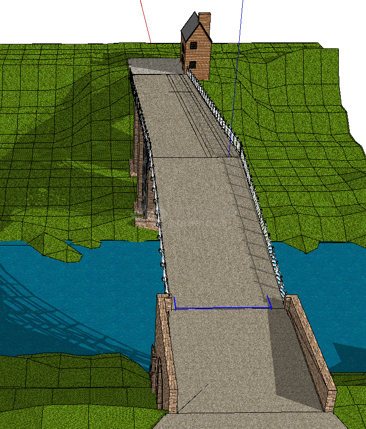 欧式古典道路拱桥su模型-图二