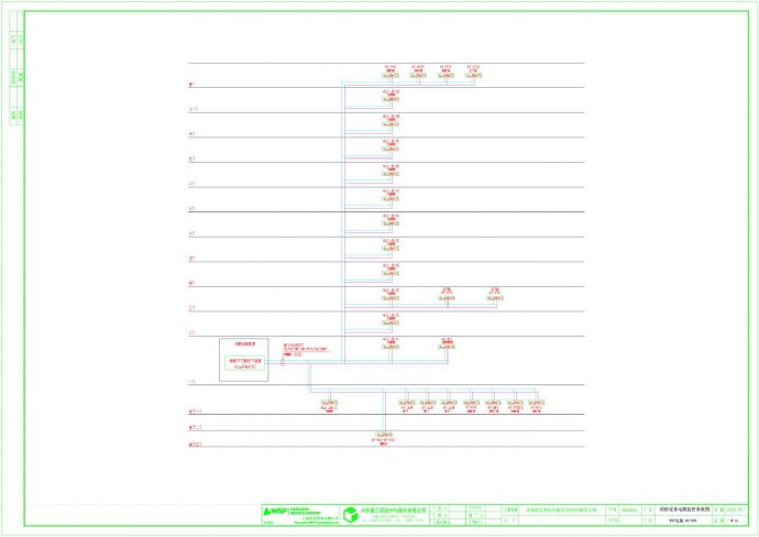 酒店工程动力消防设备电源监控系统图CAD_图1